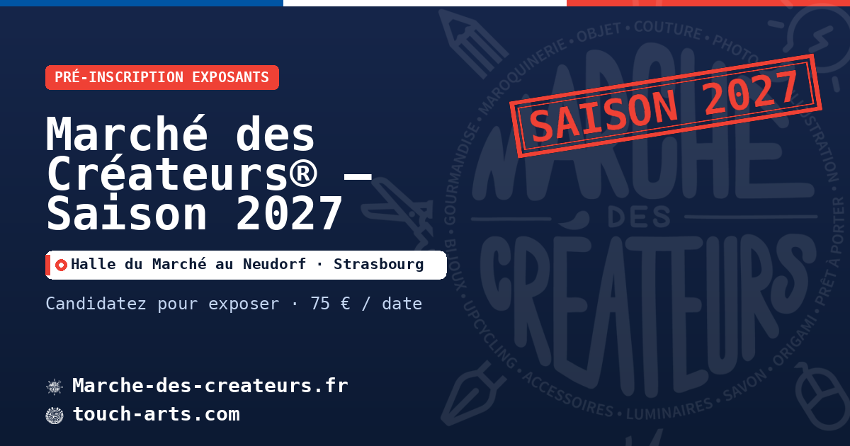 Inscription Saison 2027 - Halle Du Marché (67)